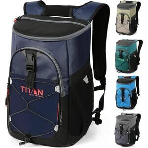 Titan Deep Freeze Backpack Cooler 24-Can Insulated Leak Resistant Blue NWT New